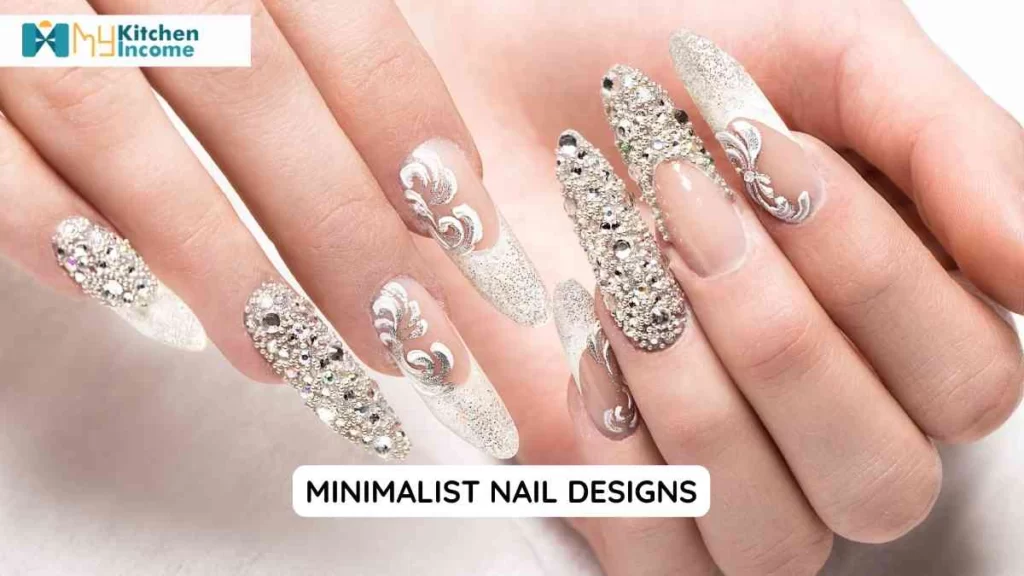 minimalist transparent shinny nail design